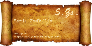 Serly Zsófia névjegykártya