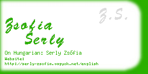 zsofia serly business card
